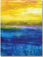 Trademark Global Michelle Calkins "Gold and Pink Sunset" Canvas Art, Contemporary Style, 47" x 35" (MC113-C3547GG)
