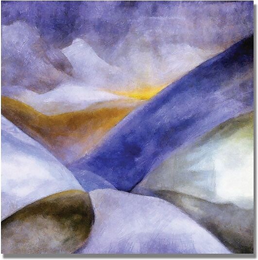 Trademark Global Michelle Calkins "Mountains Landscape" Canvas Art, 18" x 18"
