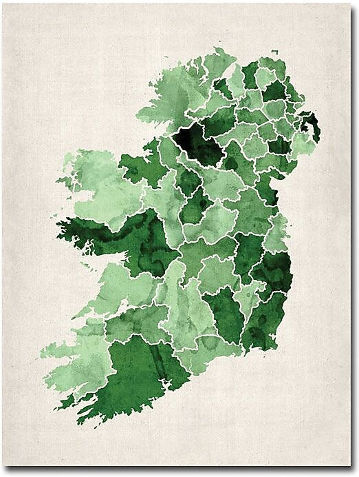 Trademark Global Michael Tompsett "Ireland Watercolor" Canvas Art, 24" x 18"