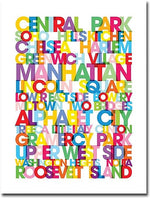 Trademark Global Michael Tompsett "Manhattan Neigborhoods" Canvas Art, 24" x 18"