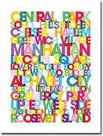 Trademark Global Michael Tompsett "Manhattan Neigborhoods" Canvas Art, 47" x 35"