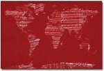 Trademark Global Michael Tompsett "Sheet Music World Map" Canvas Art, 30" x 47"