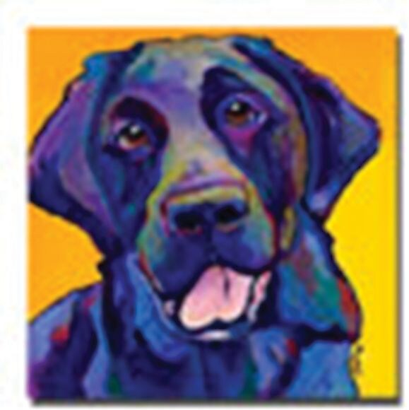 Trademark Global Pat Saunders White "Buddy" Canvas Art, 18" x 18"