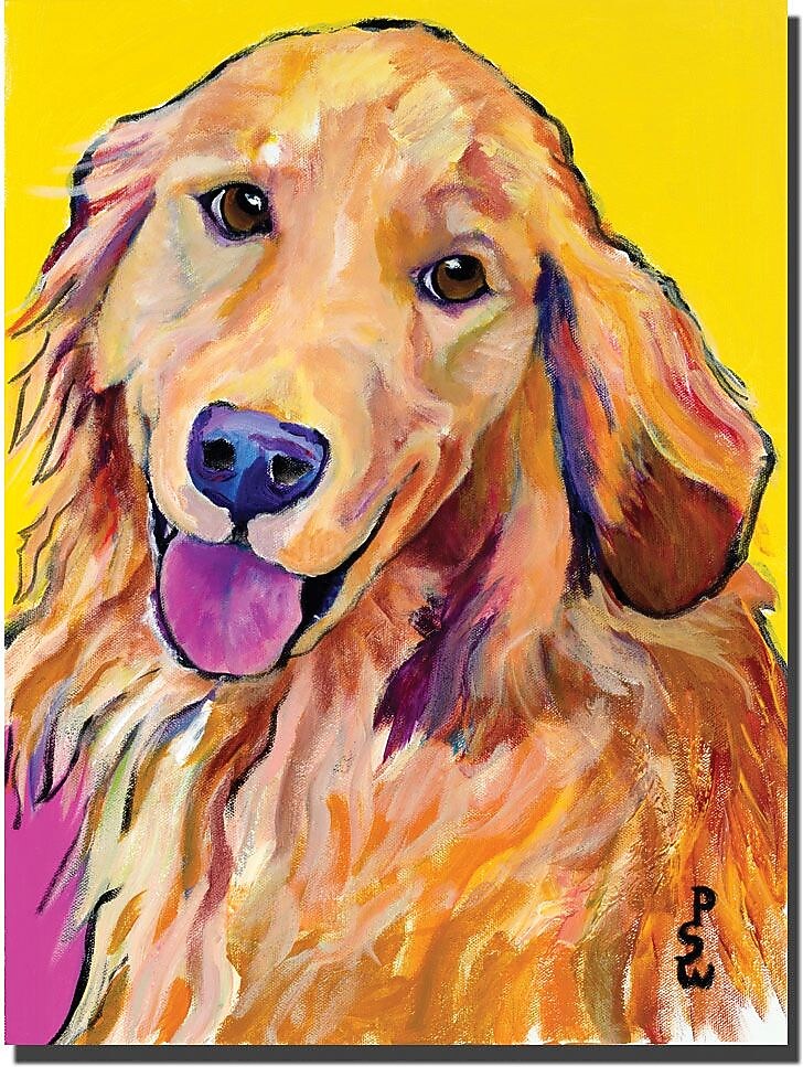 Trademark Global Pat Saunders White "Molly" Canvas Art, 24" x 18"