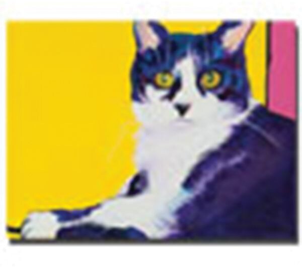 Trademark Global Pat Saunders White "Simon" Canvas Art, 14" x 19"