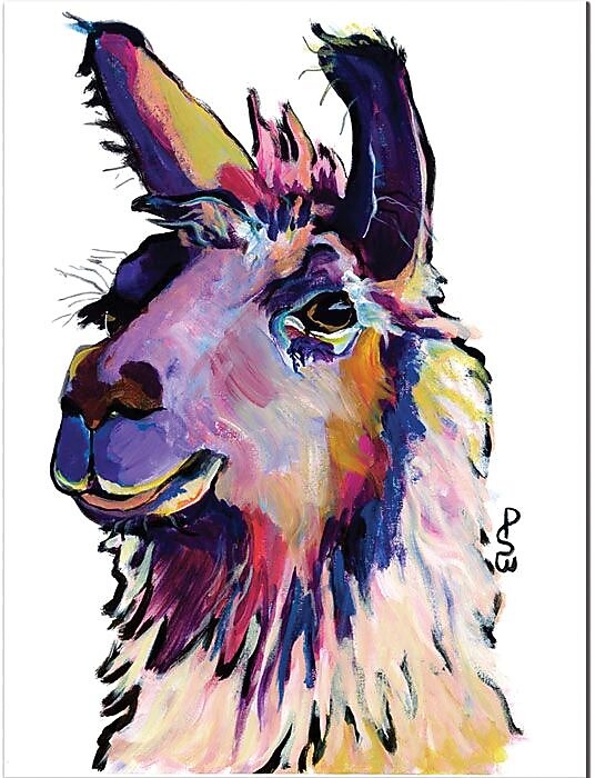 Trademark Global Pat Saunders White "Fabio" Canvas Art, 19" x 14"