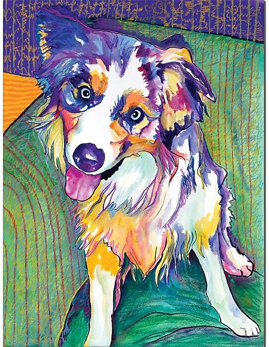 Trademark Global Pat Saunders White "Green Couch" Canvas Art, 32" x 24"