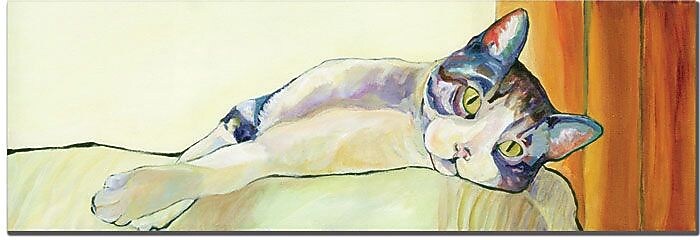 Pat Saunders White "Sunbather" Canvas Art, 8" x 24"