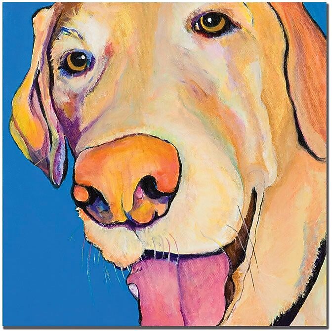 Trademark Global Pat Saunders White "Rex" Canvas Art, 35" x 35"