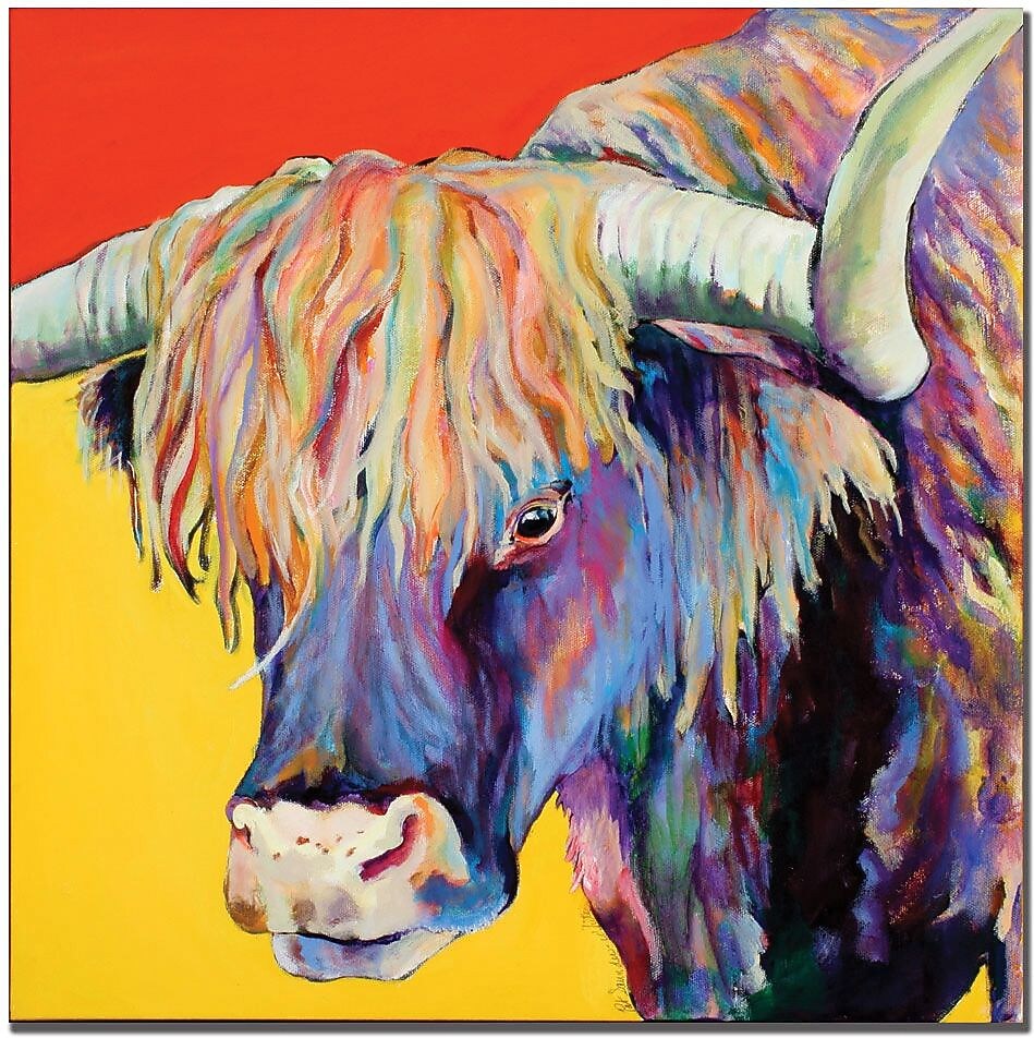 Trademark Global Pat Saunders White "Scotty" Canvas Art, 24" x 24"