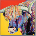 Trademark Global Pat Saunders White "Scotty" Canvas Art, 35" x 35"