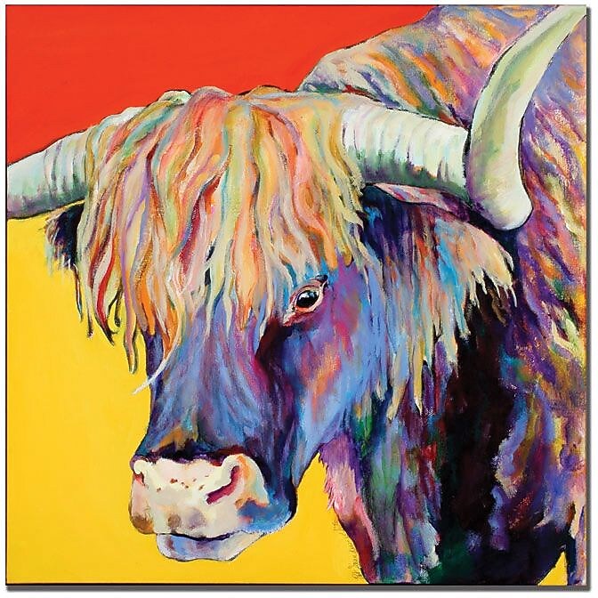 Trademark Global Pat Saunders White "Scotty" Canvas Art, 35" x 35"