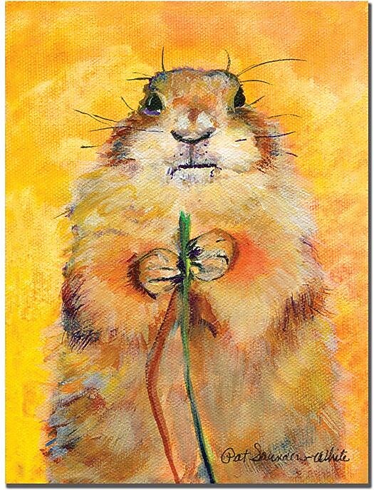 Trademark Global Pat Saunders White "Target" Canvas Art, 19" x 14"