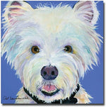 Trademark Global Pat Saunders White "Amos" Canvas Art, 18" x 18"