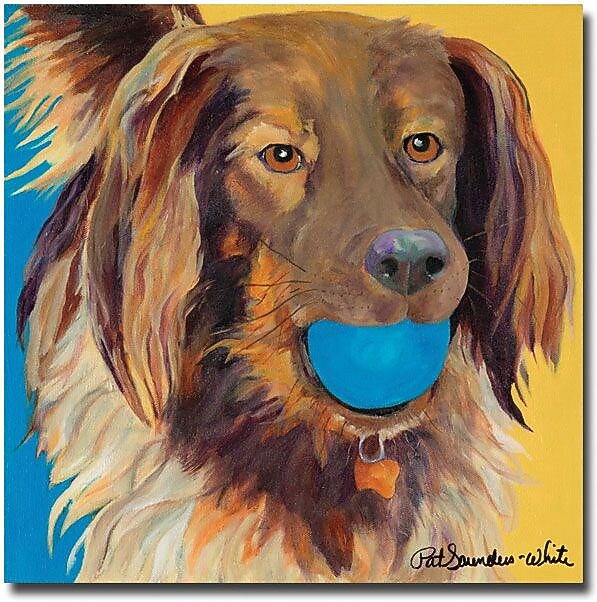 Trademark Global Pat Saunders White "Caleigh" Canvas Art, 18" x 18"