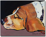 Trademark Global Pat Saunders White "Farley" Canvas Art, 26" x 32"