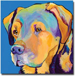 Trademark Global Pat Saunders White "Gunner" Canvas Art, 18" x 18"