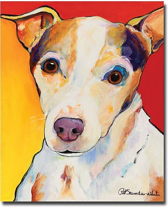 Trademark Global Pat Saunders White "Polly" Canvas Art, 47" x 35"