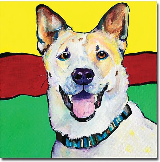 Trademark Global Pat Saunders White "Sydney" Canvas Art, 18" x 18"