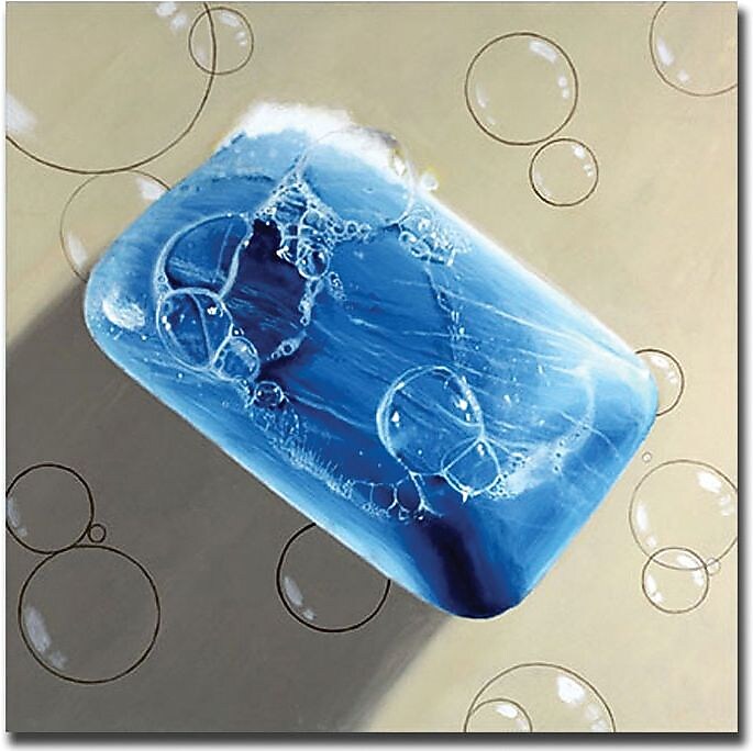 Trademark Global Roderick Stevens "Bar Soap" Canvas Art, 18" x 18"
