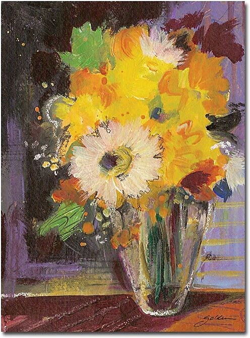 Trademark Global Sheila Golden "Glass Vase" Canvas Art, 19" x 14"