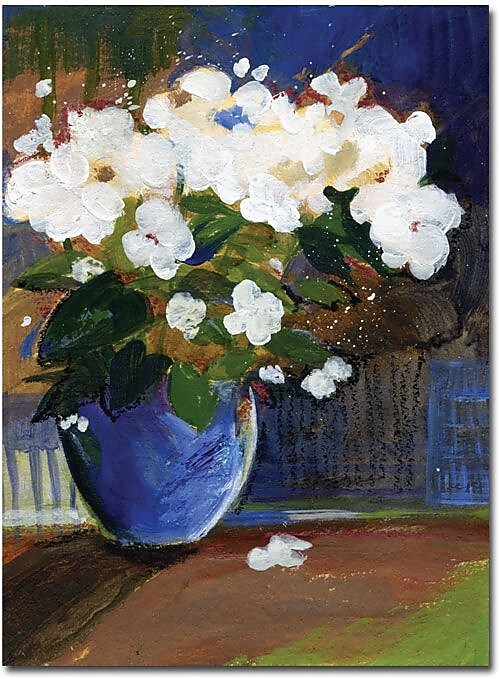 Trademark Global Sheila Golden "The Blossoming" Canvas Art, 19" x 14"