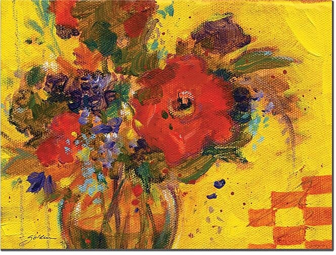 Trademark Global Sheila Golden "The Yellow Wall" Canvas Art, 24" x 32"