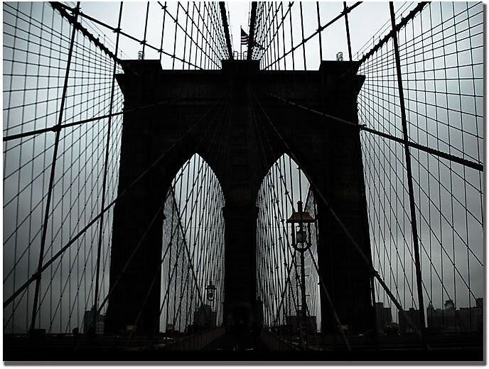 Trademark Global Tammy Davison "Brooklyn Bridge" Canvas Art, 24" x 32"