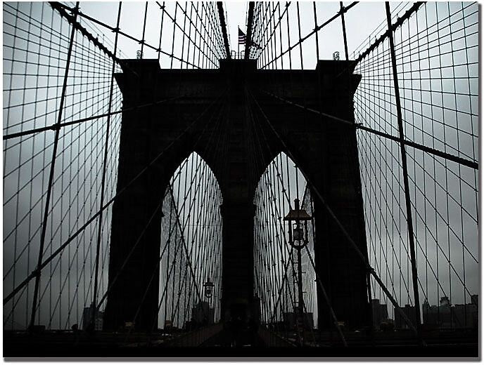 Trademark Global Tammy Davison "Brooklyn Bridge" Canvas Art, 35" x 47"