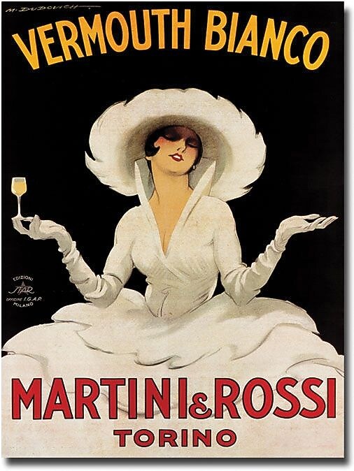 Trademark Global Marcello Dudovich "Vermouth Bianco Martini & Rossi" Canvas Art, 19" x 14"