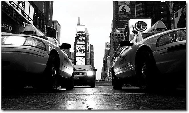 Trademark Global Yale Gurney "Broadway Taxis" Canvas Art, 16" x 24"