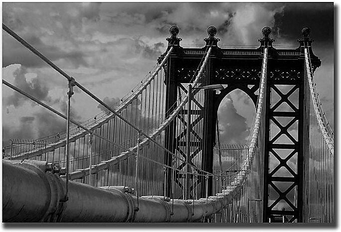 Trademark Global Yale Gurney "Manhattan Bridge" Canvas Art, 24" x 32"
