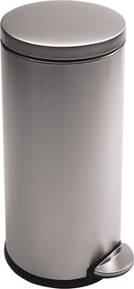 simplehuman® Round Step Can, 8 Gallon, Fingerprint-proof Stainless Steel, 25.6"H x 15.1"W x 12.4"D