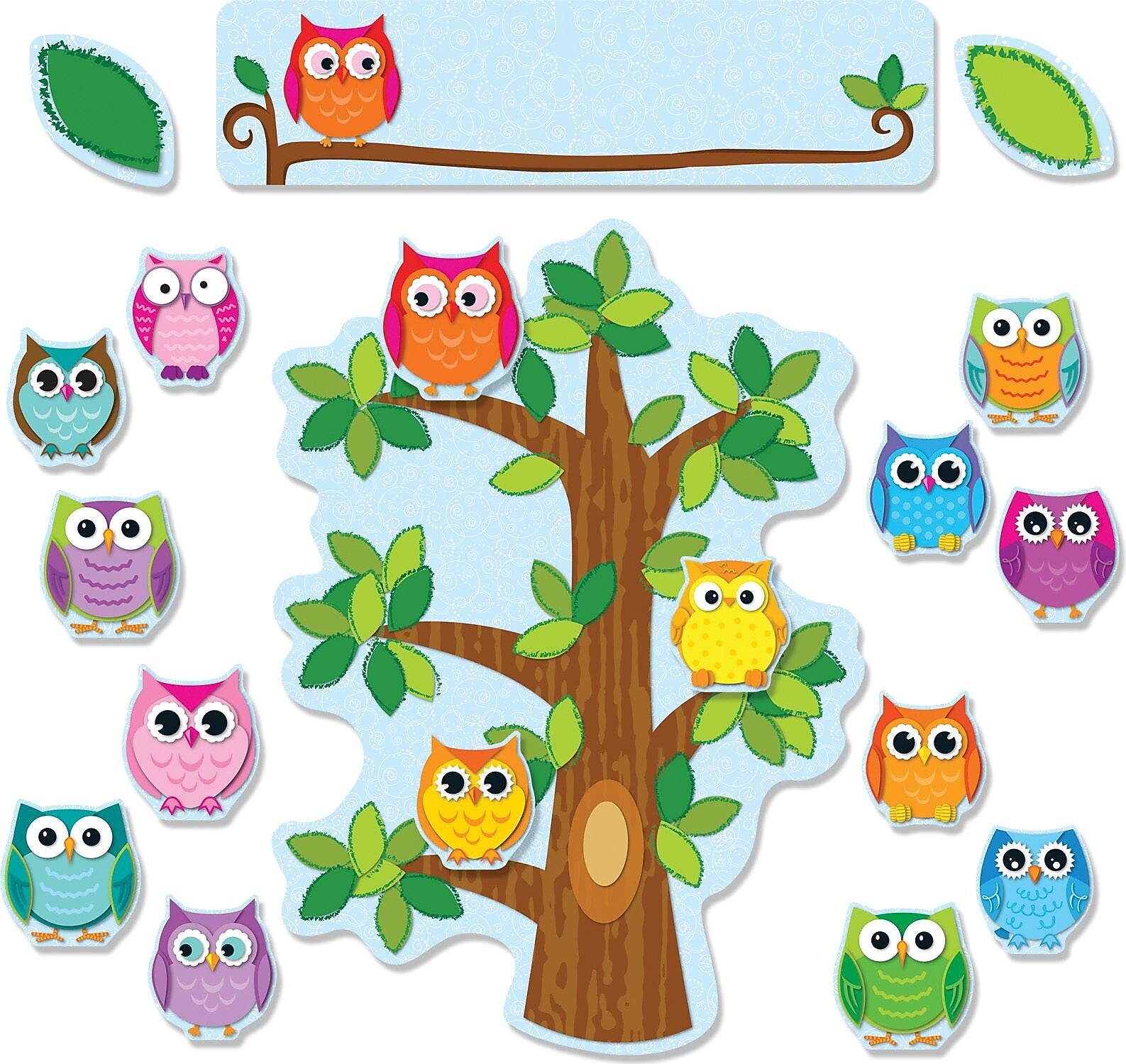 Carson-Dellosa Colorful Owls Behavior,  Bulletin Board Set