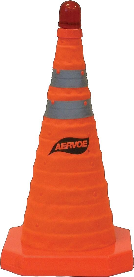 Crown Aervoe Collapsible 18"H Reflective Nylon Traffic Cone, Orange, 2.17 lbs. (205-1190)