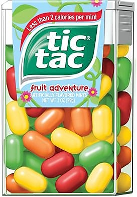 Tic Tac Fruit Adventure Mints, 2 oz., 60 Pieces/Pack, 12/Box (241-00014)