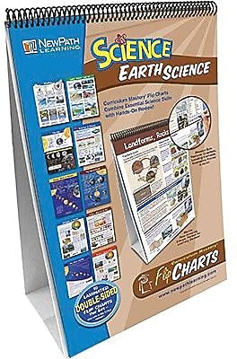 NewPath Learning 18"H x 12"W Curriculum Mastery Learning Flip Chart Set, Earth Science (NP-346008)