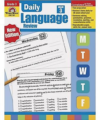 Grammar Skills, Evan-Moor® Daily Language Review Grade 3