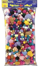 Chenille Kraft Pom Pons, Acrylic Yarn, 1000 Pieces/Pack (CK-818001)