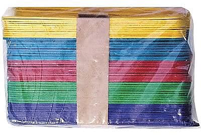 Chenille Kraft Company Wood Craft Sticks, Assorted Colors, 500/Pack, 2 Packs/Bundle (PAC3776-02)