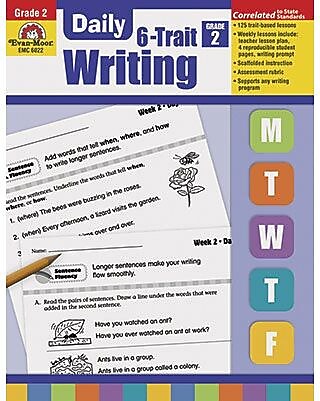 Evan-Moor Daily 6-Trait Writing Book, Grade 2, Paperback (9781596732872)