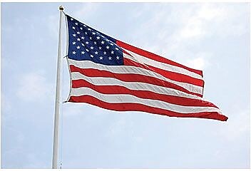 Flagzone Durawavez Nylon Outdoor U.S. Flag with Heading & Grommets, 4' x 6' (FZ-1002091)
