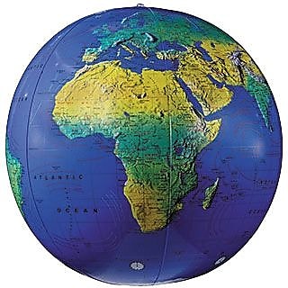 Replogle Globes Inflatable Topographical Globe, 12"(Dia), 2 Ea