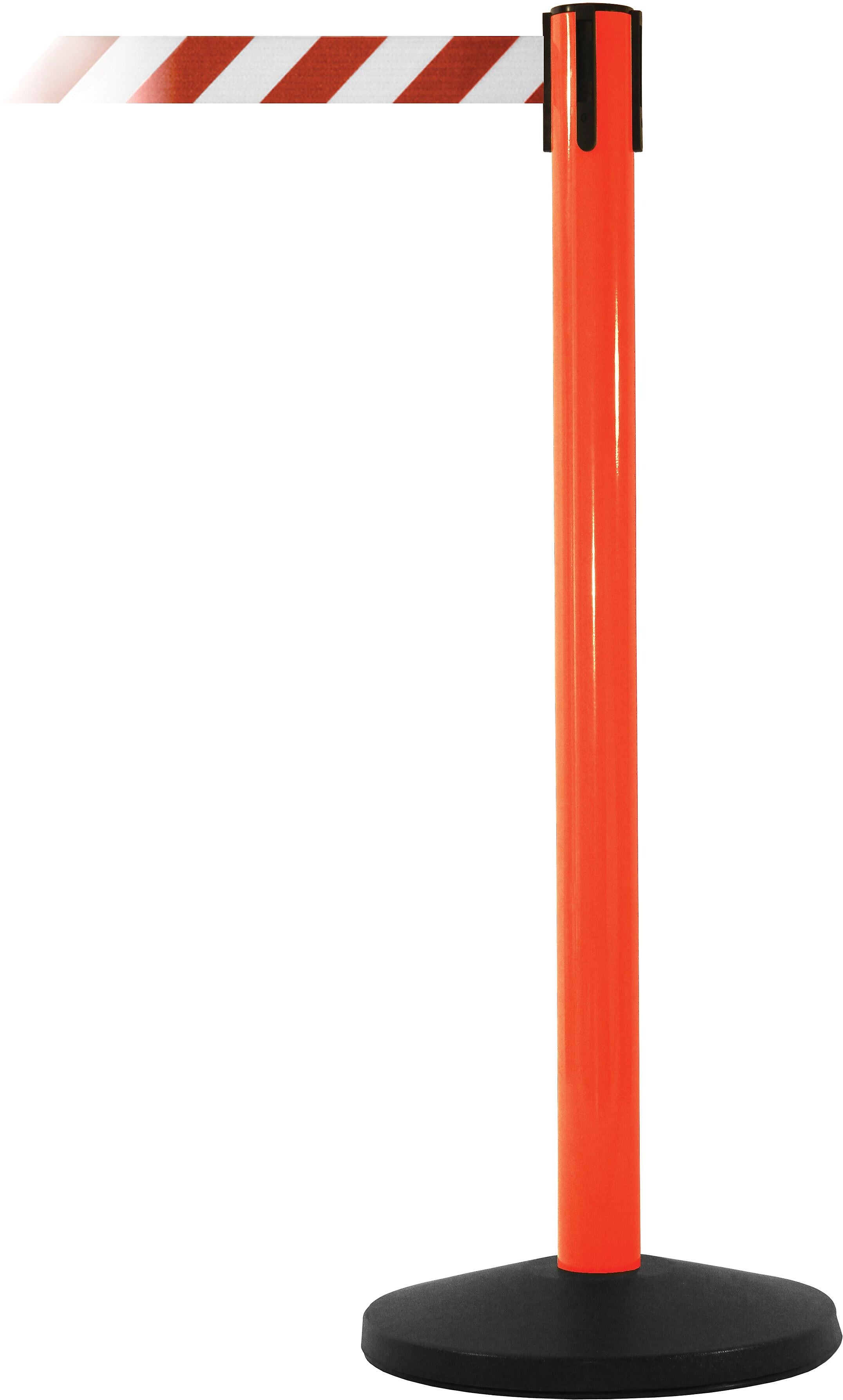 SafetyMaster 450 Orange Retractable Belt Barrier with 8.5' Red/White Belt