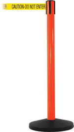 SafetyMaster 450 Orange Retractable Belt Barrier w/8.5' Yellow/Black DO NOT ENTER Belt (SM450O-YBC)