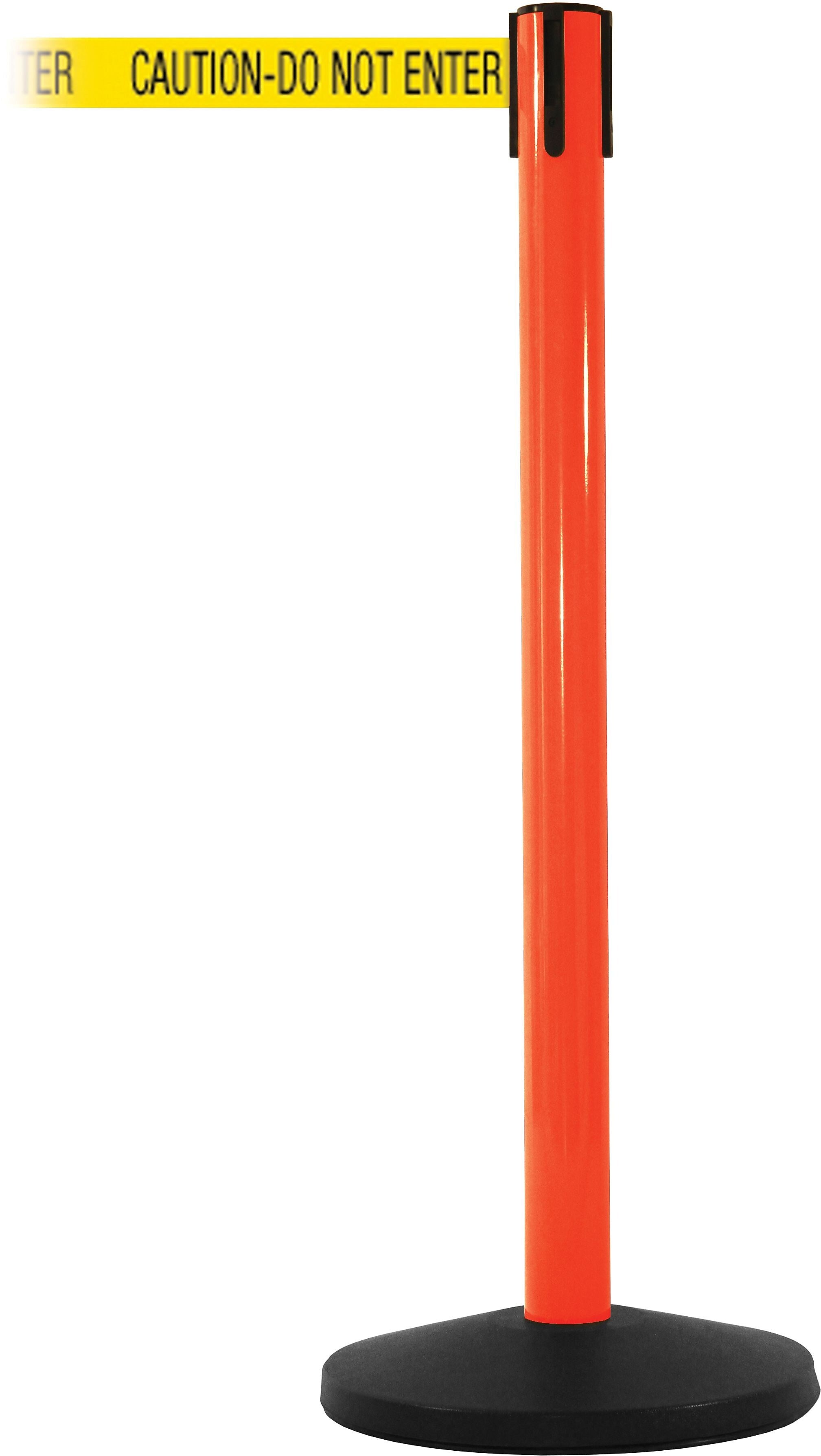 SafetyMaster 450 Orange Retractable Belt Barrier w/8.5' Yellow/Black DO NOT ENTER Belt (SM450O-YBC)