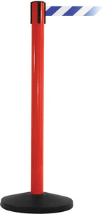 SafetyMaster 450 Red Retractable Belt Barrier with 8.5' Blue/White Belt