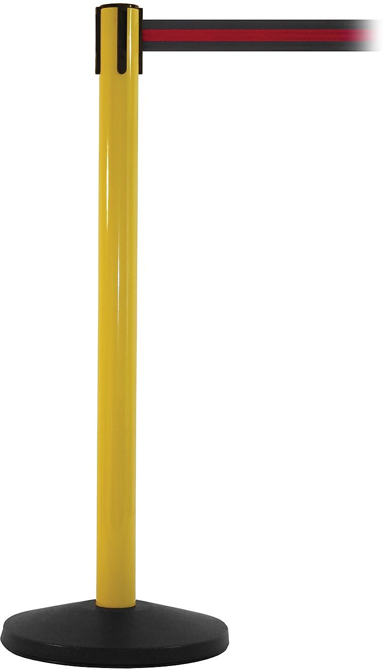 SafetyMaster 450 Yellow Retractable Belt Barrier with 8.5' Black/Red Belt