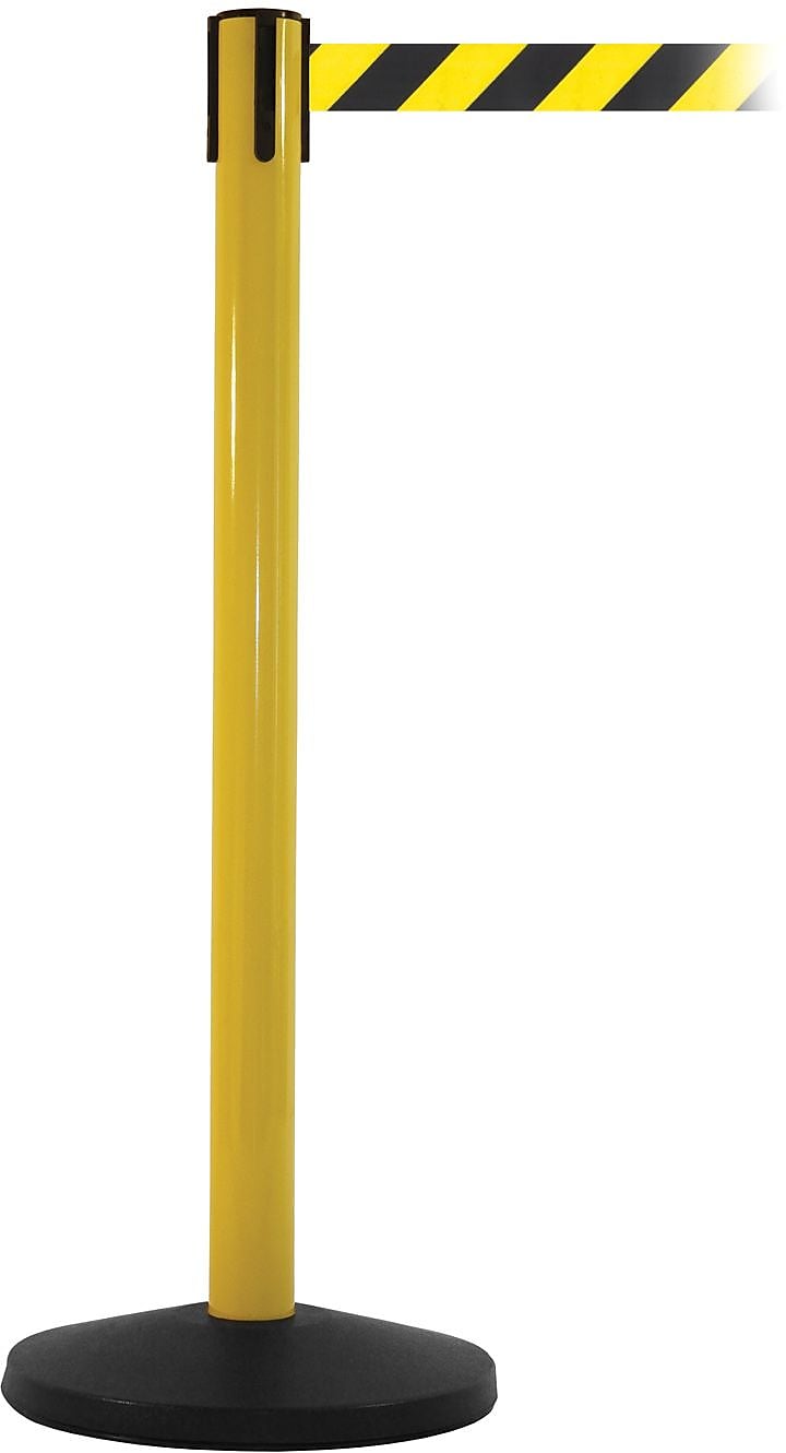 SafetyMaster 450 Yellow Retractable Belt Barrier with 8.5' Black/Yellow Belt (SM450Y-BY)