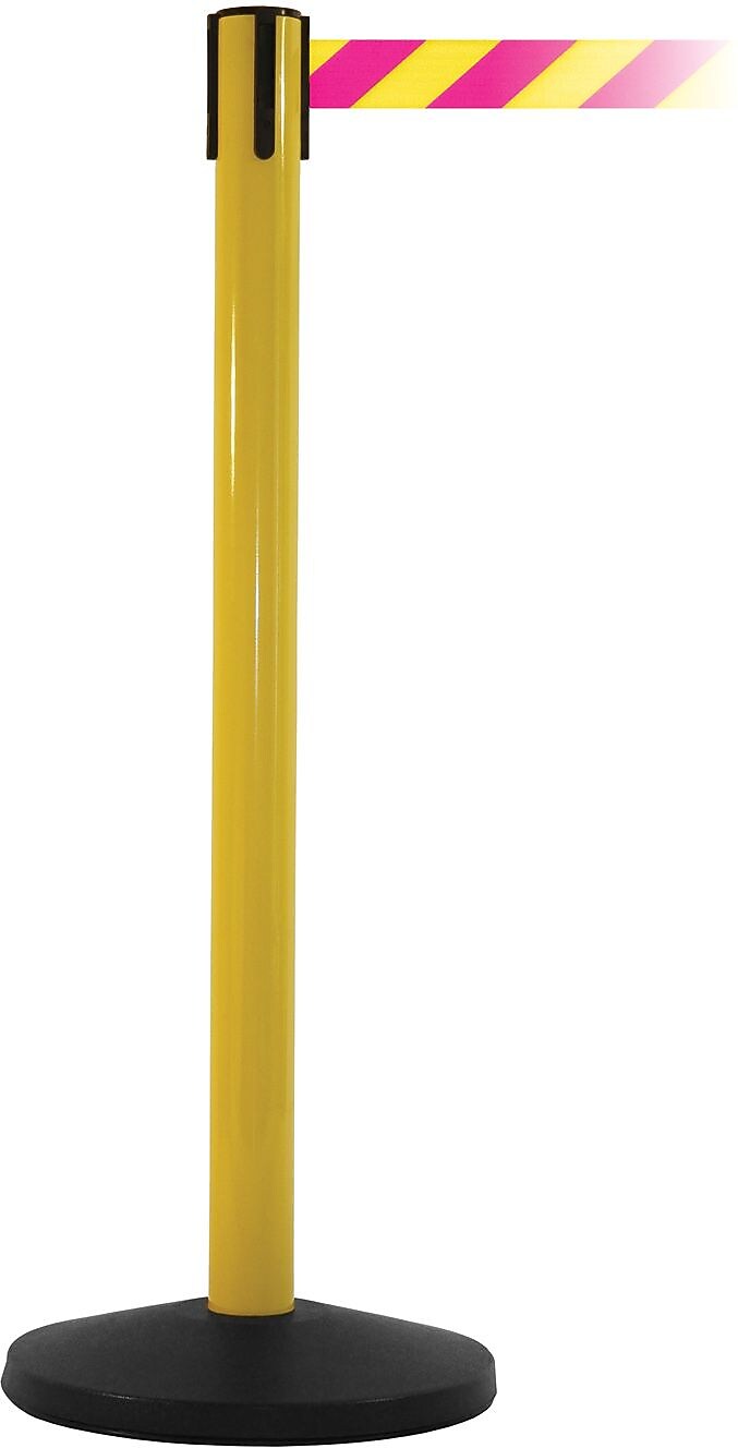 SafetyMaster 450 Yellow Retractable Belt Barrier with 8.5' Yellow/Magenta Belt (SM450Y-YM)